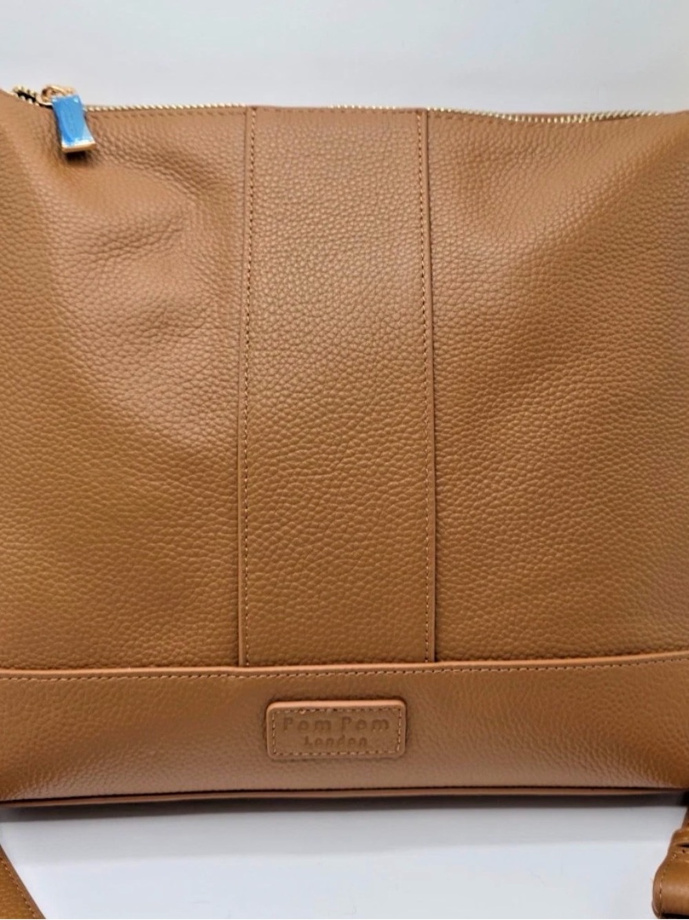 Pom Pom London Maple Westminster Messenger Leather Bag with 3 Straps NWT - Picture 9 of 10